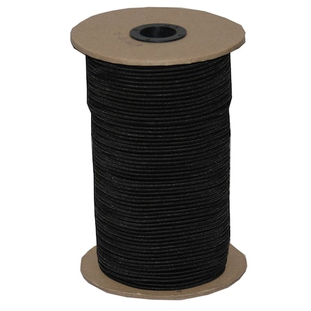 T.W. Evans Cordage Co. 1/8. x 500 ft. Black Elastic Bungee Shock Cord SC-108-500